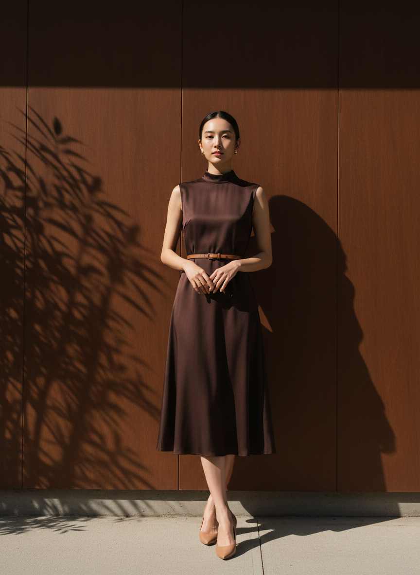 Brown dress outdoor